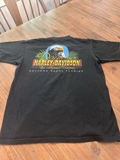 Vintage Harley-Davidson Black Eagle Graphic T-Shirt Daytona FL picture