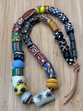 African Trade Beads Antique Venetian Bear Paw Black Gooseberry picture