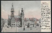 Main Market, Chemnitz, Germany, 1906 Hand Colored Postcard, Used picture