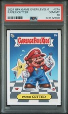 2024 Garbage Pail Kids Game Over Level 6 PAPER CUTTER 27a PSA 10 GEM Mario Bros picture