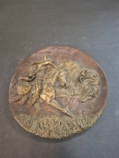 Buffulo Hunt Bronze Collector Plate by Gregory Perillo picture