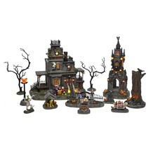 Disney 12 Piece Halloween Village Set 1598494 Sealed picture