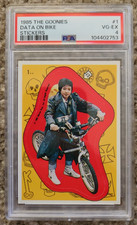 Data On Bike 1985 Topps The Goonies Stickers # 1 Graded PSA 4 picture