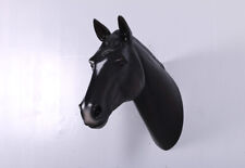 Hanging Dark Brown Stallion Horse Head Wall Mount Theme Décor Resin Statue Prop picture