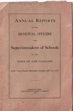 1912 NEW VINEYARD, MAINE ~ Annual Town Report picture