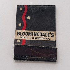 Bloomingdale's 59th St & Lexington NY Vintage Matchbook Cover TB8-MB-1 picture