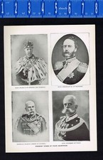 1800s Kings of Europe -- France - Loubet, DeLesseps, Thiers, Gametta -1899 Print picture