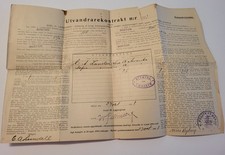 Rare 1911 Cunard Swedish Emigration Contract Boston Destination CA Sofia Lundell picture