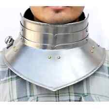 Medieval Knight Armor Steel Gorget Neck Protection w/ Adjustable Leather Strap picture