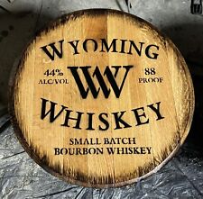 Wyoming Whiskey  Bourbon Barrel Reclaimed Authentic Head 21” Dia. picture