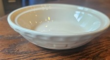 NOS LONGABERGER POTTERY VITRIFIED Woven Traditions Ivory rimmed bowl Pie Plate? picture