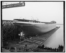 Photo:Wyandotte Michigan Western Star Steamship on Ways c1903 picture