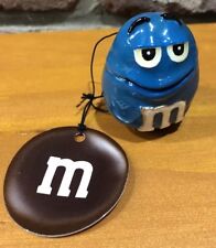 BLUE M&M MONET JEWELRY TRINKET BOX BIG FACE ENAMELED NEW $25 picture