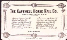 The Capewell Horse Nail Co Hartford CT Factory Illustration Victorian Trade Card picture