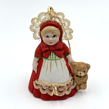 Vintage JASCO Lil Chimer's Heirloom Doll Porcelain Bell Ornament Hand Painted picture