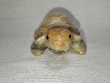 Brown and Black Calcite Turtle Hand Carved and Polished  picture