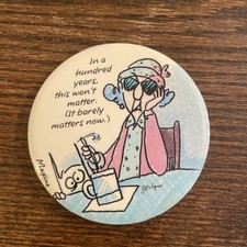 RARE HTF Maxine Ceramic Magnet Coaster Shoebox Hallmark In 100 Years picture