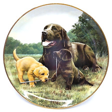 Wall Hanging Dog Plate Franklin Mint Man Cave Hunting Lodge Labrador Retriever picture