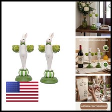 Lune cle Bunny Taper Candle Holders Set of 2 picture