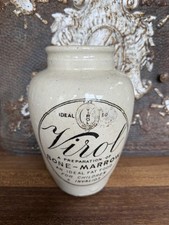 Giant 9.25” Antique English Virol Bone Marrow Stone Pot, c. 1890 picture