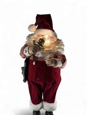 Vintage Telco Motionettes Santa Animated Lighted Candle Mail Bag Christmas Works picture