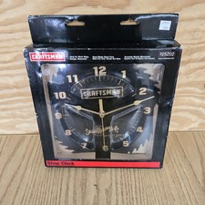 Vintage Craftsman Sears Roebuck & Co Steel Circular Saw Blade Shop Clock NIB picture