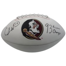 Charlie Ward Autographed Florida State FSU Seminoles Logo Football w/ 