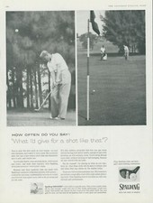 1956 Spalding Top-Flite Golf Clubs Vintage Print Ad Synchro-Dyned Par-Flites SP1 picture