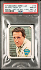 PSA 8 Roy Scheider Jaws Rookie Card 1976 Ediciones Este Fans Heroes De La TV 148 picture