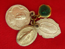 4 Vintage Religious Medals MARY MIRACULOUS LORETO SAINT VIANNEY Medals Aluminum picture
