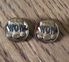 Vintage Woodmen Of The World Button Hole Lapel Pins Lot Of 2 picture