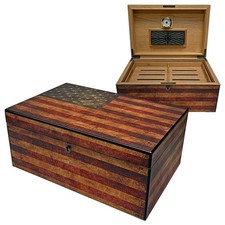 Old Glory Weathered American Flag 100-ct Humidor  picture