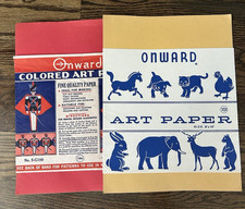 Vintage ‘30s ‘40s Onward Color Art Paper 9 X 12 10 Cents Complete 7 Sheets Each picture