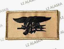 US NAVAL SPECIAL WARFARE SEAL TEAM TRIDENT PATCH (N23) TAN / DESERT picture