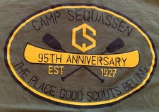 VTG Camp Sequassen the place Good Scouts Belong T-shirt 95th Anniversary BSOA picture