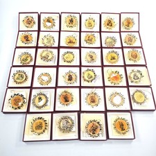 Vintage 1987 Hummel Gold Christmas Ornament Collection Lot of 34 Boxed w Cards picture