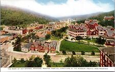 Postcard Overview of The Heart of Hot Springs, Arkansas~3384 picture