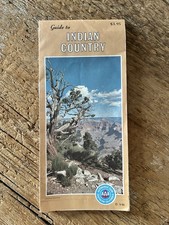VTG 1990 AAA Guide to Indian Country Fold Out Map Travel SW Native American Land picture
