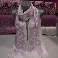 Ermanno Scervino authentic mulberry silk twill fabric Ornamental  200 x 20 cm. picture