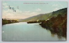 Susquehanna River Towanda Pennsylvania c1910 Antique Postcard picture