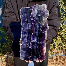 8.6LB  Natural and colorful fluorite tablets for crystal therapy and meditation picture