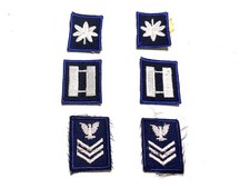Vintage US Navy Rank Insignia Patch Lot Commander Lieutenant PO1 6 Original picture