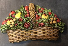 Vintage Homco Fruit Basket Apples Berries Red Wall 1978 Dart 75338 Home Interior picture
