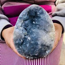 7.74LB Natural Beautiful Blue Celestite Crystal Geode Cave Mineral Specimen601 picture