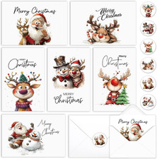 24 Pack Fun Christmas Cards with Envelopes, 4X6In, 6 Classic Design picture