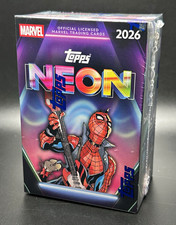 2026 Topps Marvel Neon Sealed Trading Card Box 7 Packs 35 Cards Spider-Man picture