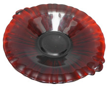 Anchor Hocking Old Cafe Royal Ruby Handled Round Tray picture