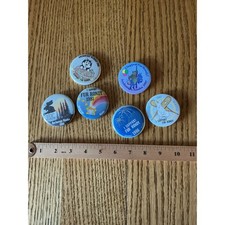 Vintage Anchorage Alaska Fur Rondy Pinback Buttons Lot 1980-1997 6pc I Support picture