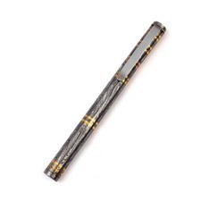 Handmade Damascus Steel & Brass Ballpoint Pen Slim Executive Pen with Gift Box picture