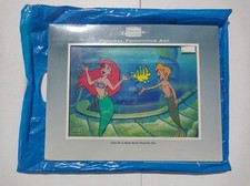 Vintage The Little Mermaid Disney Collectible Production Cel Ariel Flounder COA picture